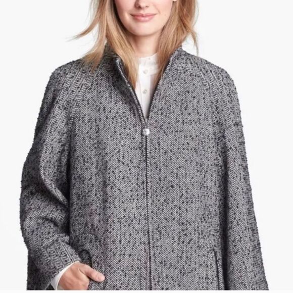 Betsey Johnson Transitional Black and White Tweed Jacket Coat Size S Statement - Picture 11 of 15